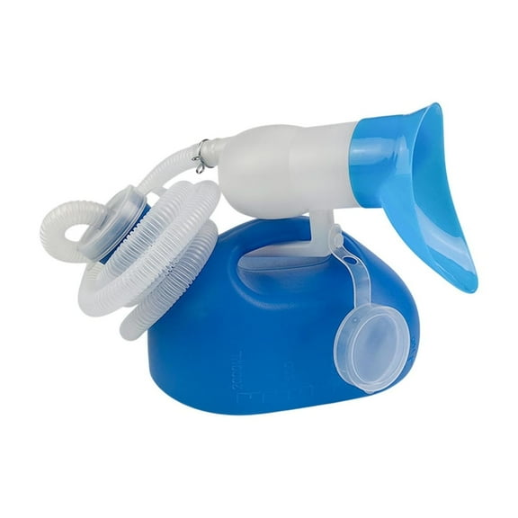Penmahua Blue Urinal For Adults 2L Capacity Plastic Material 10.24 X 6.5 Inches Bedridden Patient Night Potty Leak Proof Hose Blue Urinal Blue