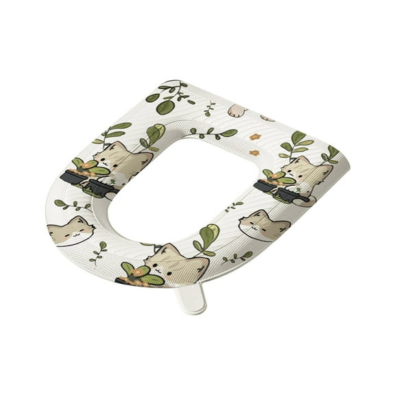 Penmahua Calico Cat Pattern High Foam Eva Waterproof Washable Wipeable Toilet Seat Cushion Cover Universal For Bathroom Household Comfort Eva