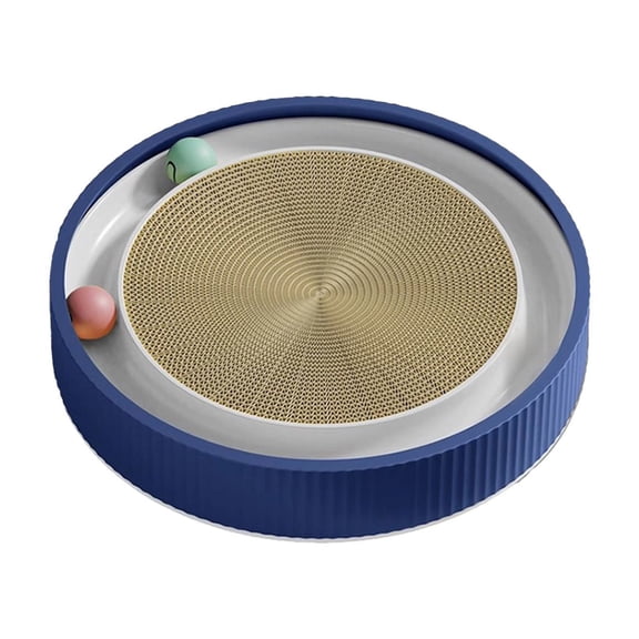 Penmahua Cat Scratching Board Toy With Replaceable Corrugated Pad Rotating Turntable For Indoor Cats Dark Blue Color Wear Proof And Multi Functional Design Dark Blue