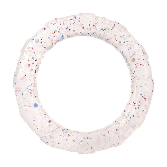 Penmahua Dog Chew Toy Durable Plastic Ring For Teething Training Interactive Play Bite Resistant Non Toxic Clear For Puppies Adult Dogs Clear
