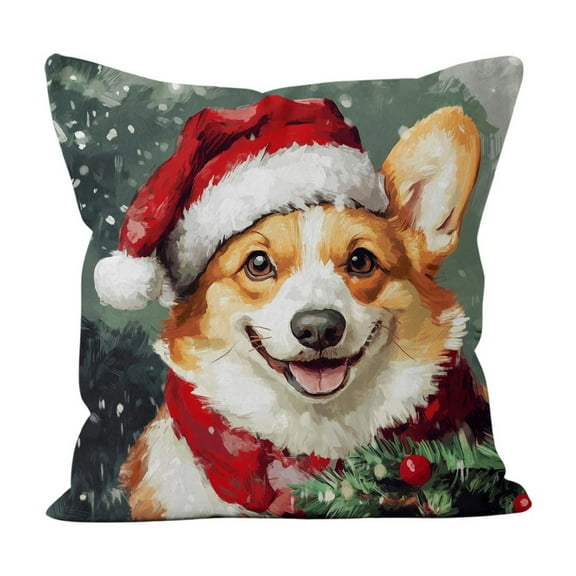Penmahua Festive Pillow Cover Holiday Decoration Sofa Decor Linen Pillow Home Holiday Decor 17.72 X 17.72 Inches Polyester Material Multicolor For Living Room A