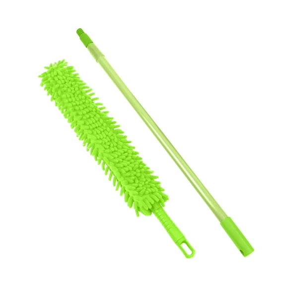 Penmahua Green Multifunctional Retractable Curved Flat Mop Removable And Washable Duster For Household Cleaning