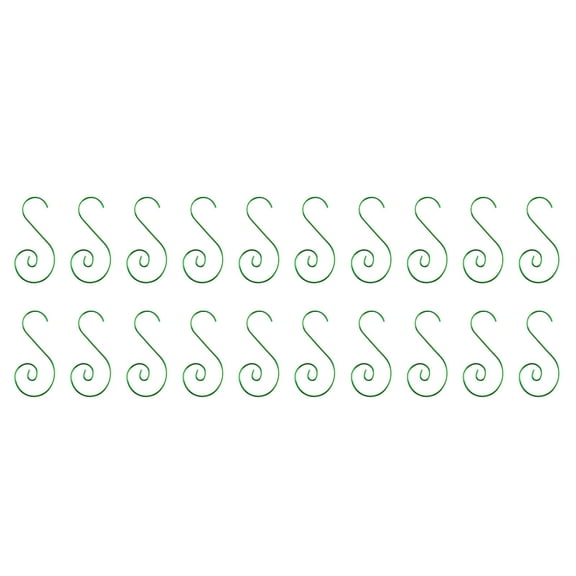 Penmahua Green Ornament Hooks Metal Wire Hangers For Christmas Tree Decorations 20 Pieces Set For Holiday Party And Home Decoration Sturdy Design For Hanging Ornaments Green