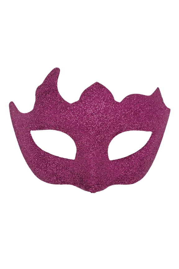 Hot Pink Men'S Carnival Half Face Mask For Party And Dance With Feather Details Nylon Spandex Material Free Size Height 4.13 Inches Width 6.30 Inches