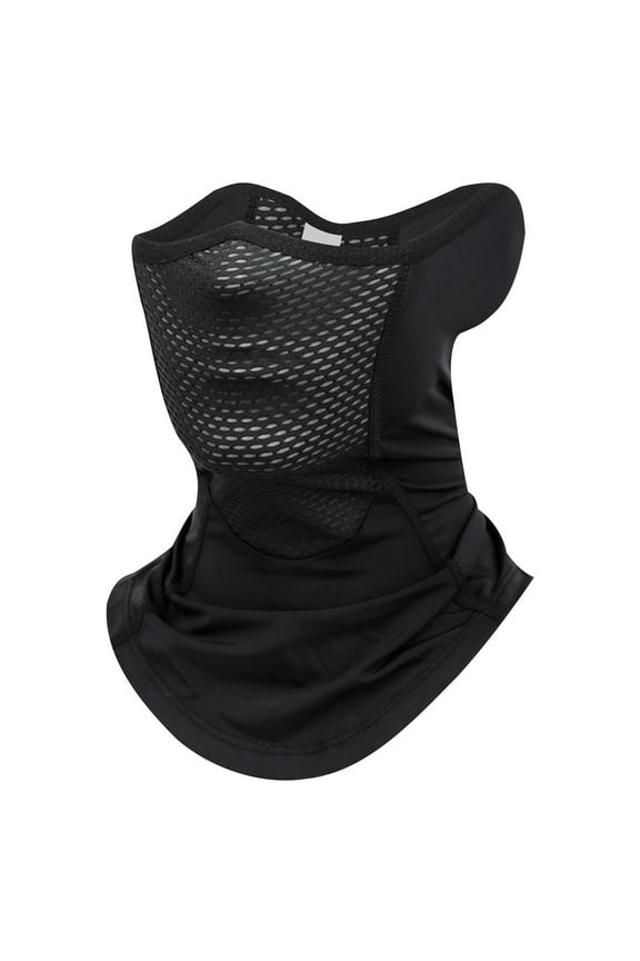 Men Outdoor Windproof Cycling Balaclava Face Mask Sports Headscarf Helmet Liner Sun Protection Hood Black Nylon Spandex One Size