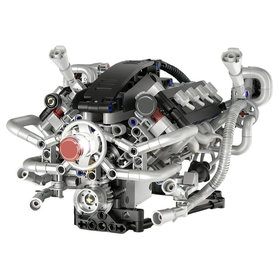 Penmahua Model Engine Building Kit With Mechanical Parts And Bluetooth Control Educational Stem Toy For Teens And Adults Safe Plastic Material D