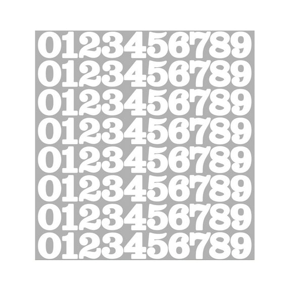 Penmahua Paper 1 Inch Number Sticker Sheet White For Labeling Decoration 23X22 Centimeter 9.06X8.66 Inch 15 Gram 0.03 Pound