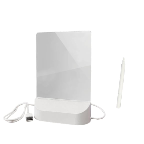 Penmahua Reusable Glow Board Writing Tablet With Stand Portable Doodle Board For Erasable Mess Free Practice Acrylic Material With White Pen A