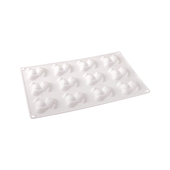 Penmahua Silicone Teddy Bear Mold 11.18X6.61 Inches Food Grade Cake Baking Pan For French Mousse Dessert Non-Stick And Oven Safe C