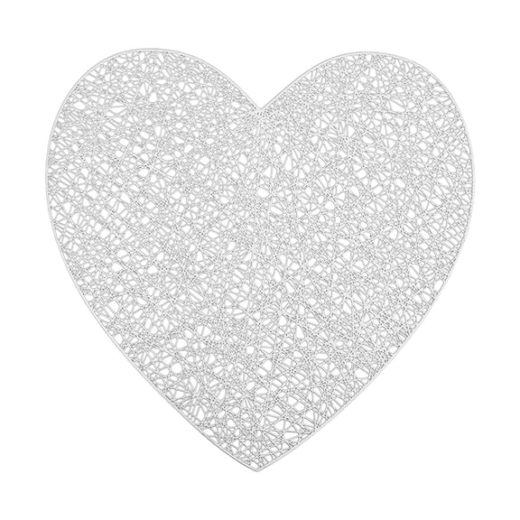 Penmahua Silver Non-Slip Heat Insulating Mat Circles Anti-Scald Household Pvc Hollow Western Dinner Mat Placemat