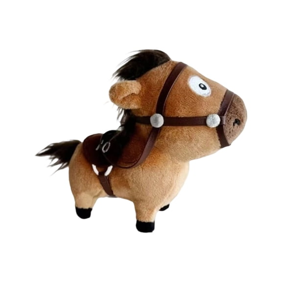 Penmahua Small Horse Plush Doll Lucky Mascot Toy With Hanging Rope For Birthday Gift And Decoration Short Plush Material 4.72 Inches Tall