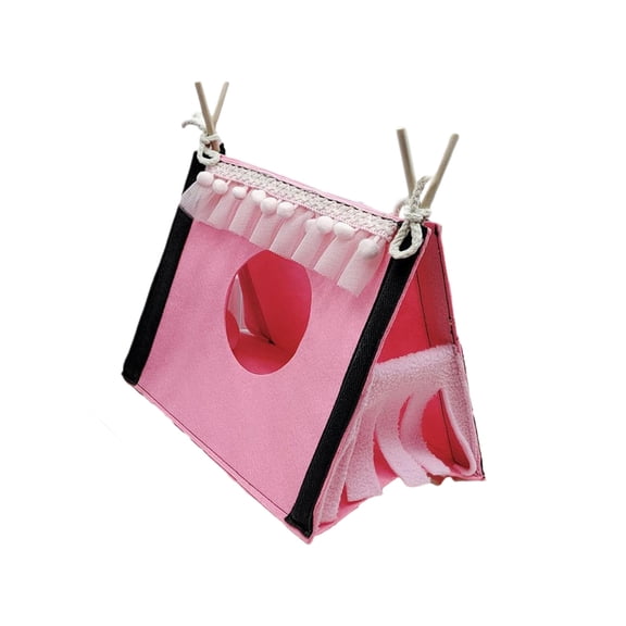 Penmahua Small Pet Tent Nest For Guinea Pig Ferret Squirrels Hamster Rats Warm And Cozy Design Pink Color 9.8 X 7 X 5.9 Inches For Cage And Play Area Pink