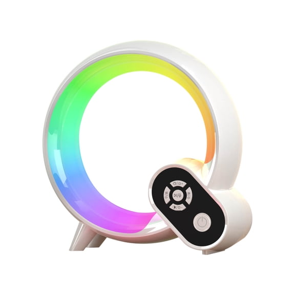 Penmahua White Colorful Ambient Light With 15 Lighting Effects Usb Powered Night Lamp With White Noise For Sleep Desk Table Decor Plastic