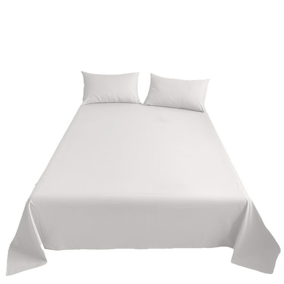 Penmahua White High Quality Hotel Style Bed Sheet King Size 71X91 Inches Wrinkle Fade Resistant Soft Microfiber Fabric Machine Washable Polyester