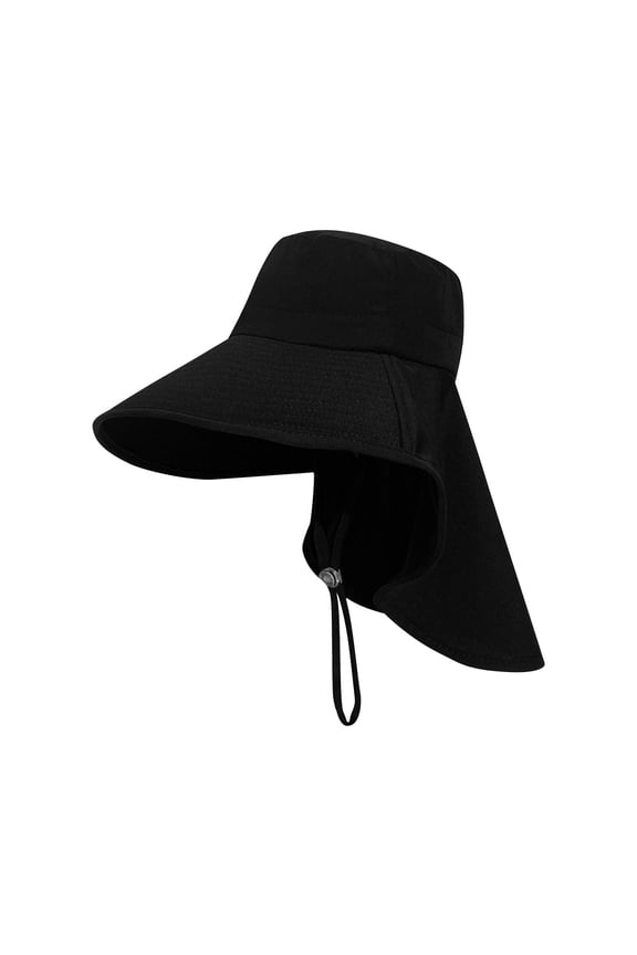 Wide Brim Sun Hat For Women With Detachable Chin Strap Large Visor Outdoor Beach Hiking Gardening Nylon Spandex Free Size