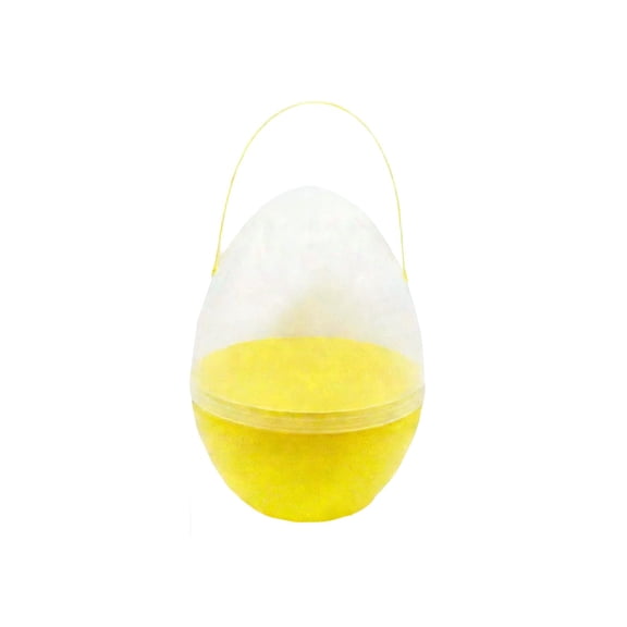 Penmahua Yellow Large Clear Plastic Easter Egg Fillable Container For Candy Snacks Party Favor 12X6.9 Inch