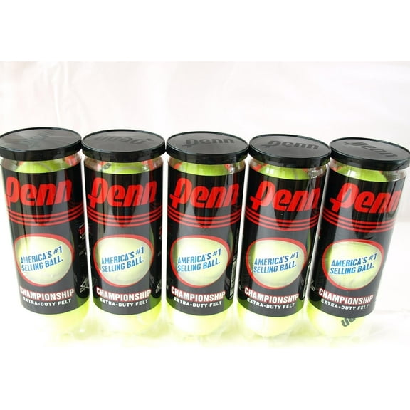 Penn 1 Championship Tennis Balls 5 Cans 15 New Balls