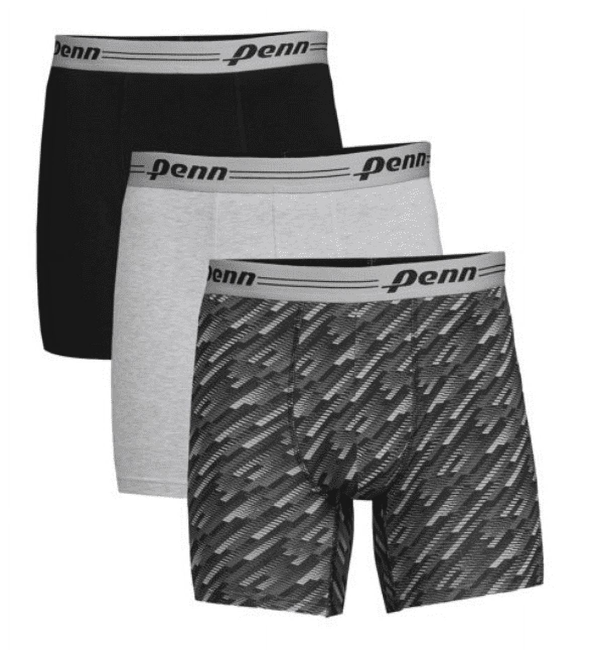 Penn 3-Pack Adult Mens Cotton Stretch Boxer Briefs, Sizes S-XL
