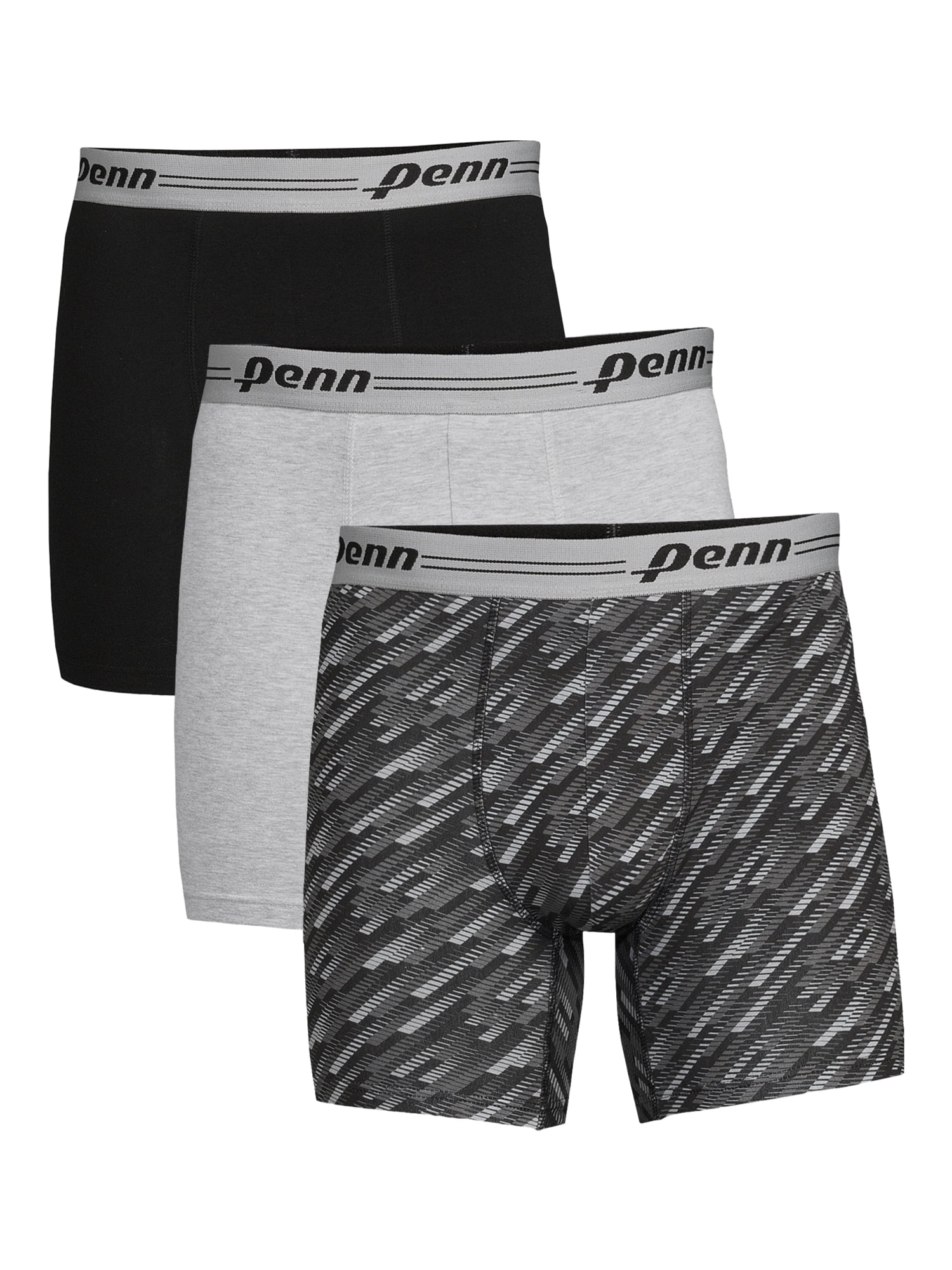Penn 3-Pack Adult Mens Cotton Stretch Boxer Briefs, Sizes S-XL