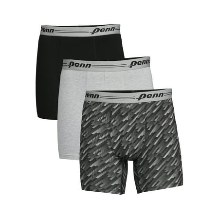 PENN 3-Pack Adult Mens Cotton Stretch Boxer Briefs, Sizes S-XL