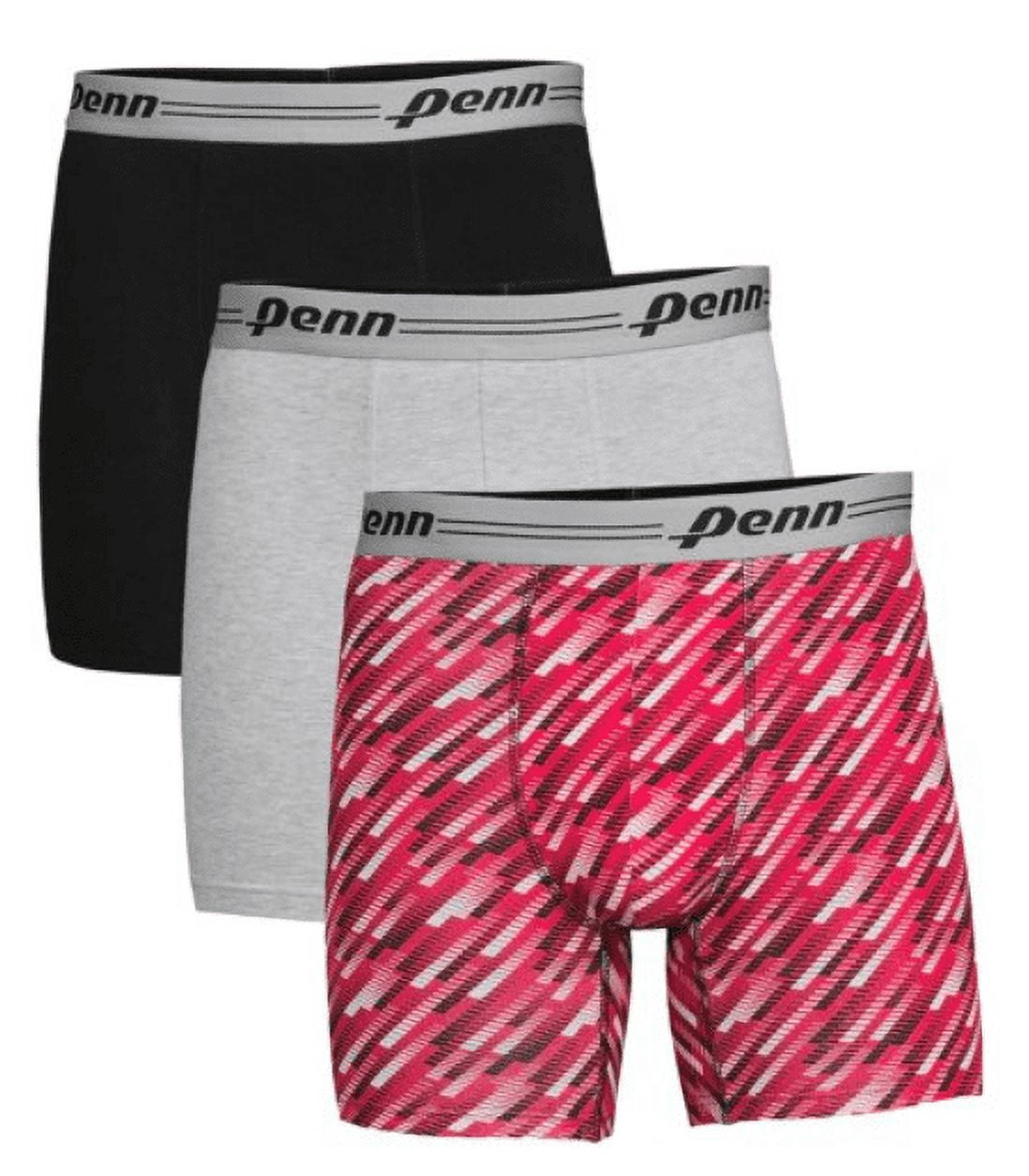 Penn 3-Pack Adult Mens Cotton Stretch Boxer Briefs, Sizes S-XL