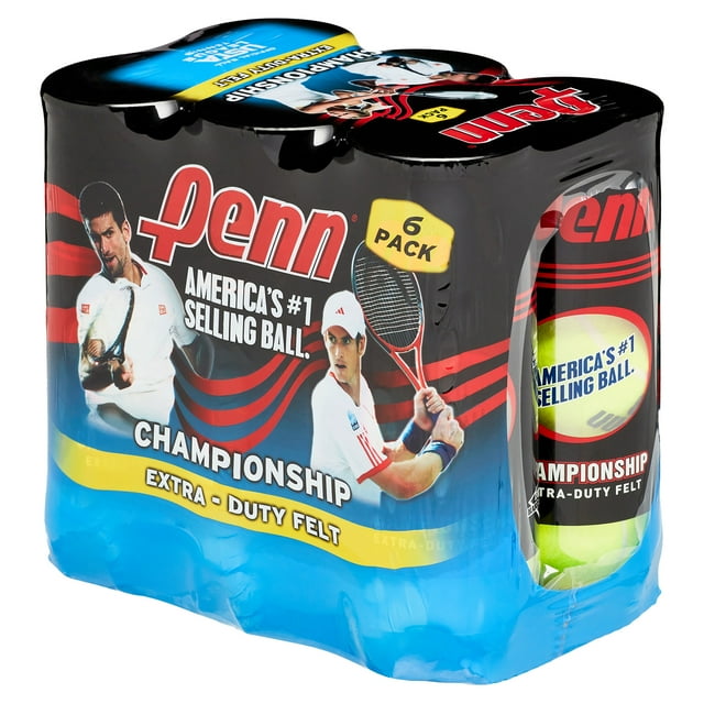 Penn Championship ExtraDuty Tennis Ball Pack (6 Cans, 18 Balls