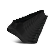 Cushioned No Show Socks for Men Breathable Athletic Socks with Moisture-Wicking Quick Dry Fiber, 15 pk, Black