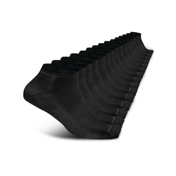 Penn Cushioned No Show Socks for Men Breathable Athletic Socks with Moisture-Wicking Quick Dry Fiber, 15 pk, Black