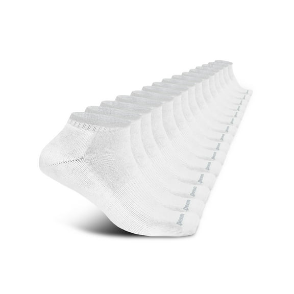 Penn Cushioned No Show Socks for Men Breathable Athletic Socks with Moisture-Wicking Quick Dry Fiber, 15 pk, White