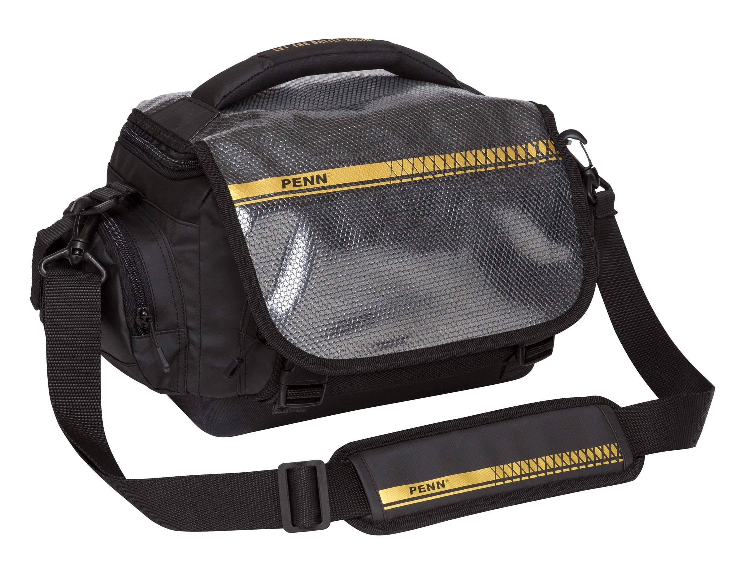 Penn Fishing Tackle Bag Boxes and Bait Storage Bag with 3 Medium Boxes, Black, Polyester