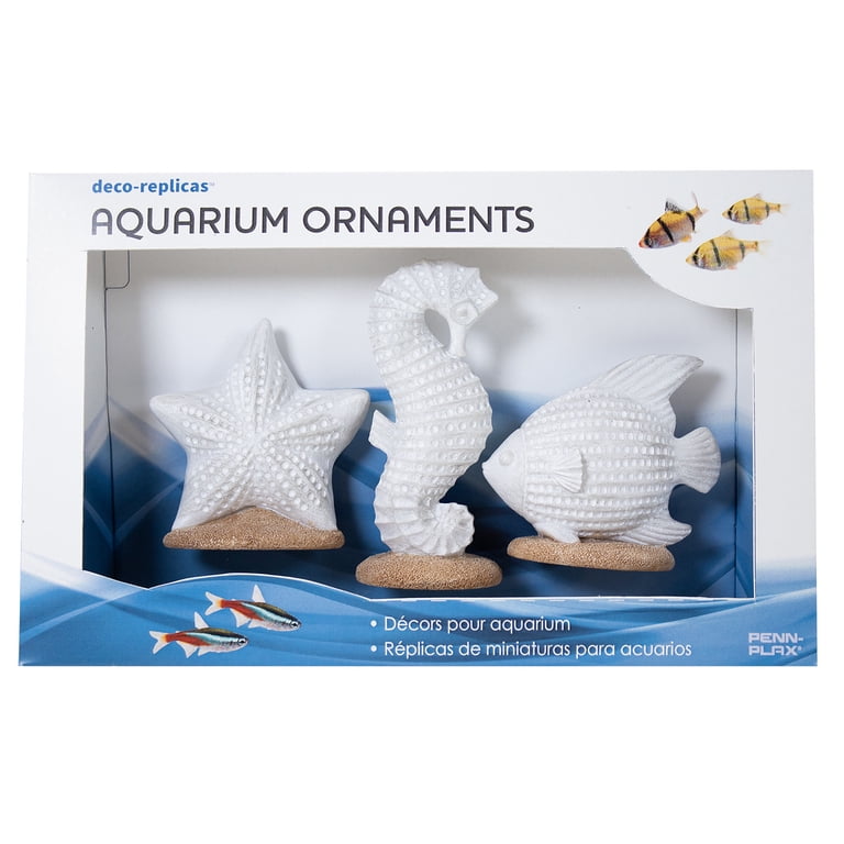 Penn-Plax 3 Piece Coastal Resin Kit Aquarium Decor- Seahorse