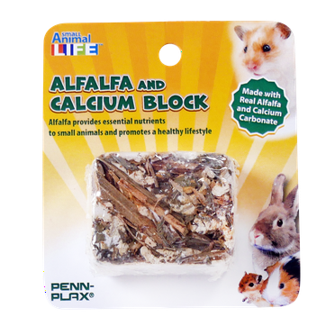 Penn-Plax Alfalfa and Calcium Mineral Block 40G- for Hamsters and Small Animals - New Condition