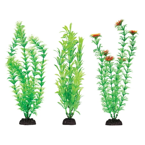 Penn-Plax Aqua-Plants Plastic Aquarium Plant Decorations – Multicolor – 12"