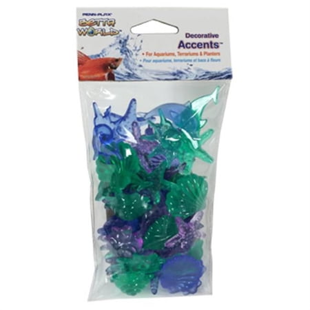 Penn-Plax BWD20 Betta World Accents, Assorted Colors