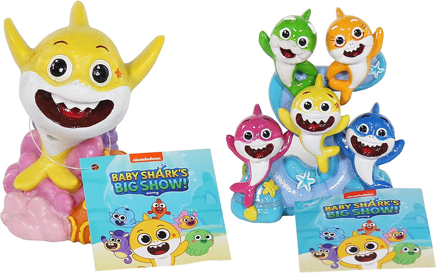 Penn Plax Baby Shark 2 Piece Aquarium Decoration Bundle Small