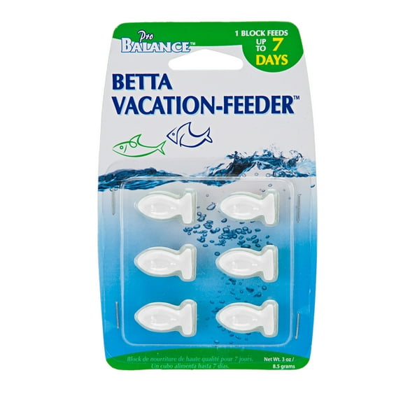 Penn-Plax Betta Vacation Feeder - 7 Day Tablet Fish Food - for Weekend Getaways - 6 Per 1 Pack