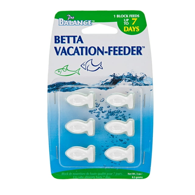 Penn-Plax Betta Vacation Feeder - 7 Day Tablet Fish Food - for Weekend Getaways - 6 Per 1 Pack