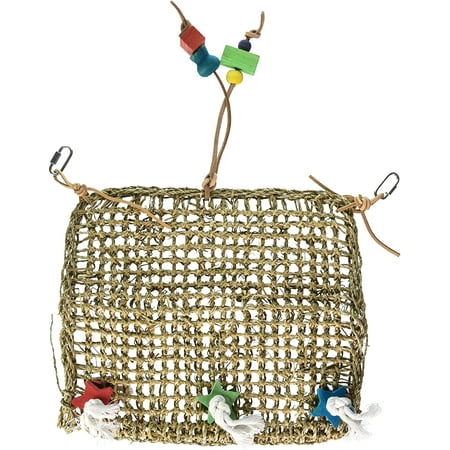 Penn-Plax Bird-Life Naturally Weaved Seagrass Mat for All Birds - Attaches to Wired Cages - Brown