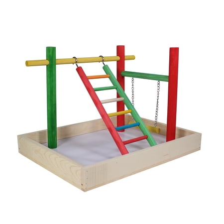 Penn-Plax Bird Life Wooden Playpen – Extra-Extra Large Size (Multicolor)