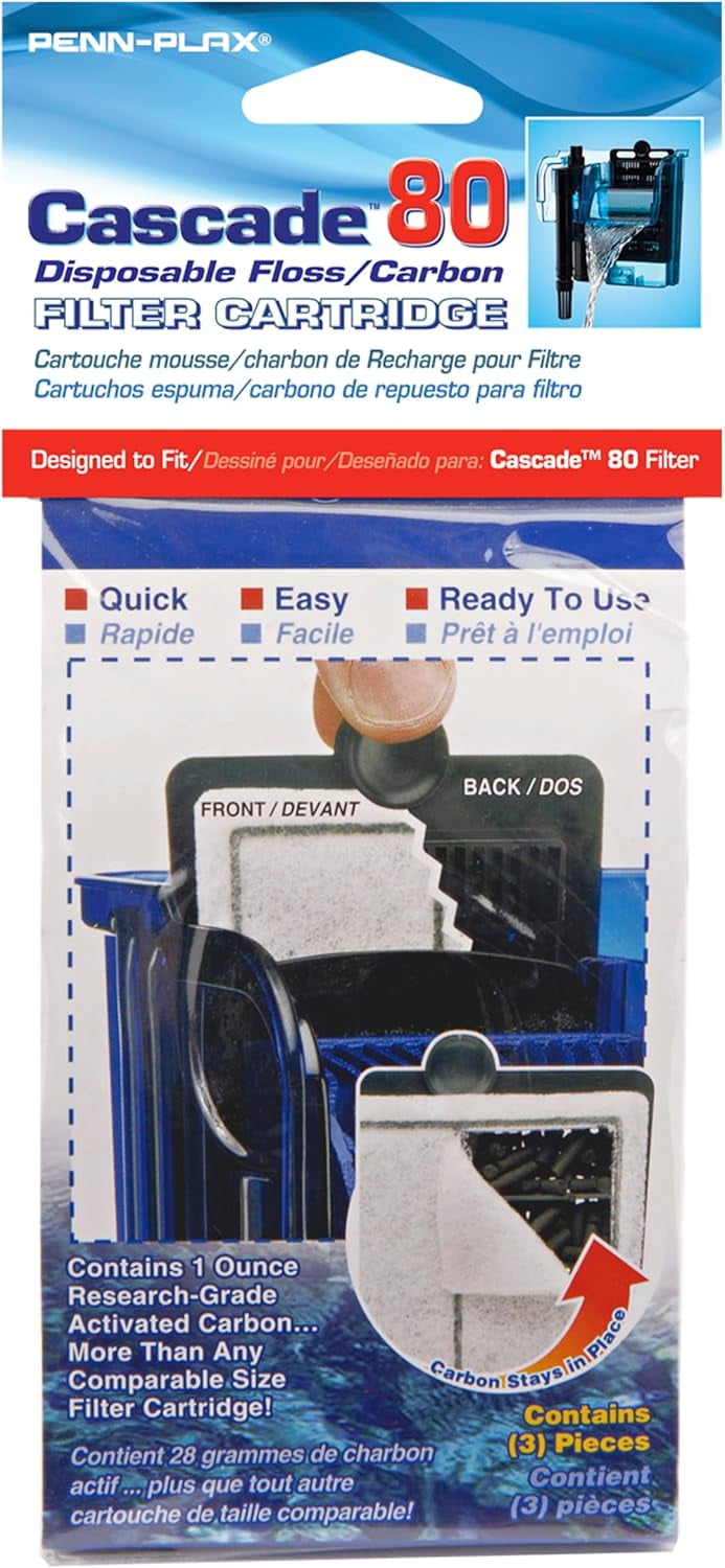 PennPlax Cascade 80 GPH Filter Media, 3Pack