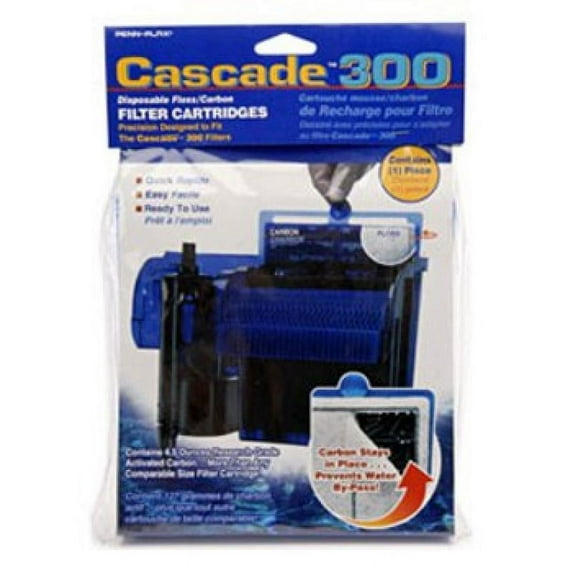 Penn-Plax Cascade Hang-on Power Filter Replacement Cartridges 3 Count Per Pack