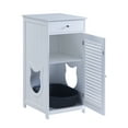 thumbnail image 1 of Penn-Plax Cat Walk Furniture: Contemporary Home Cat Litter Enclosure - White, 1 of 8