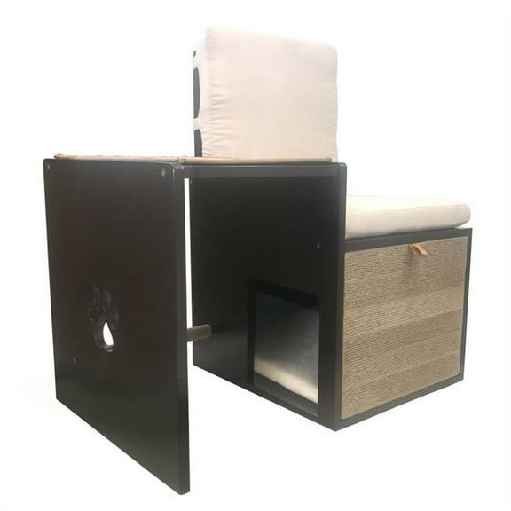 Penn-Plax Cat Walk Furniture: Love Seat Bench & Play Hide Great for All Size Cats