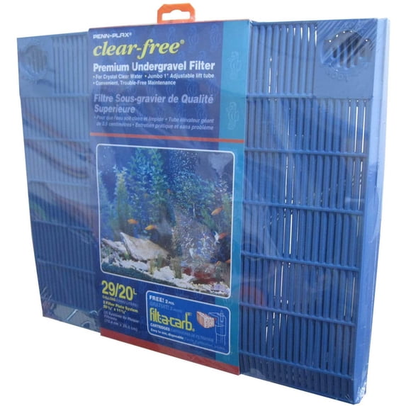 Penn-Plax Clear-Free UnderGravel Aquarium-Filter – Suitable for 20 – 29 Gallon Tanks