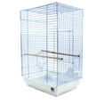 thumbnail image 1 of Penn-Plax Cockatiel Bird Cage Starter Kit, 27 Inch Cage with Kabob Toy, Cuttlebone, Treat, and Wood Perch, White, Model: BCK4, 1 of 2