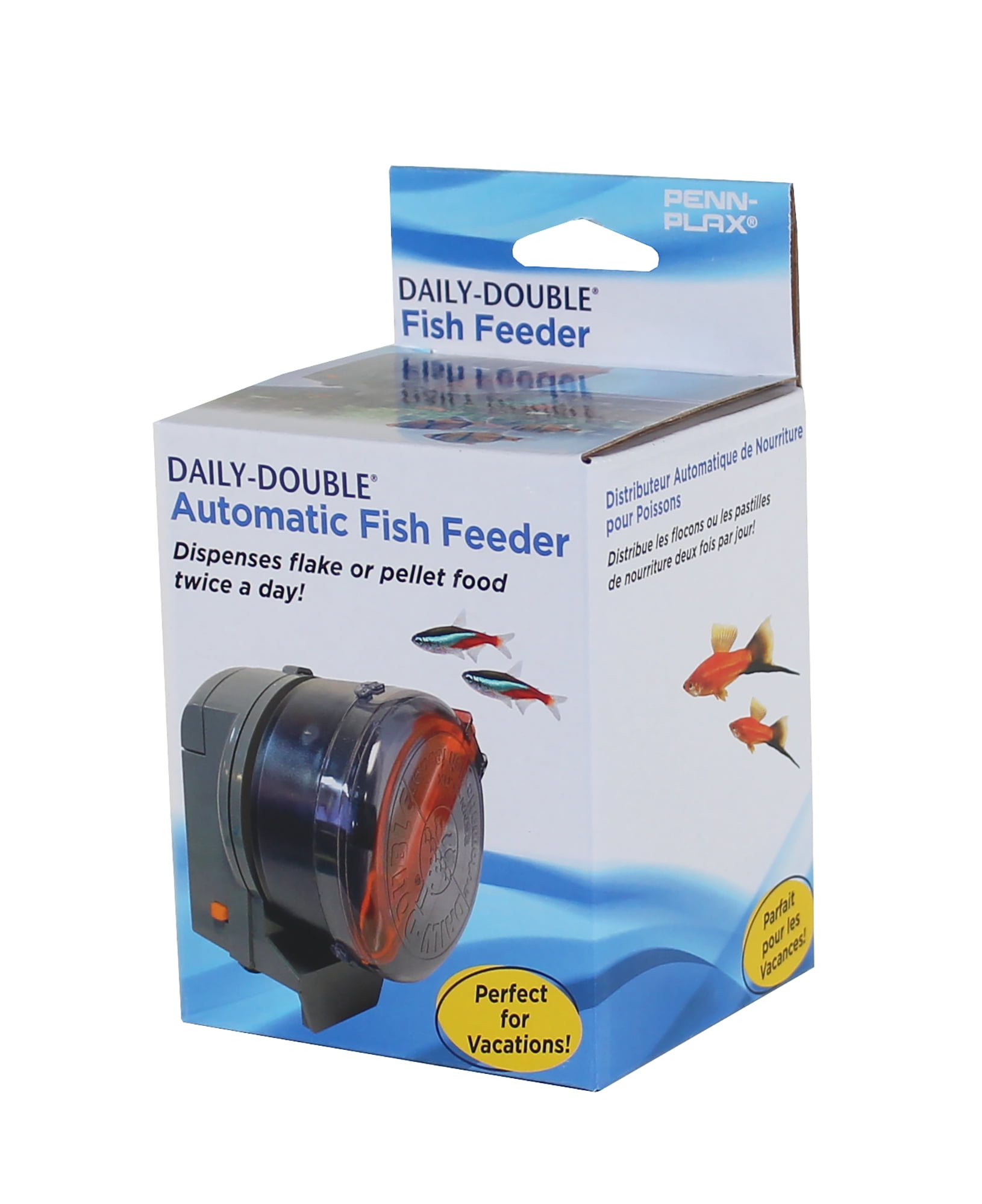 Daily double ii top automatic fish feeder