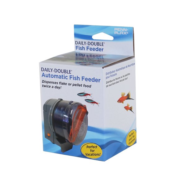 Penn-Plax 030172104565 Daily Double Battery Operated Automatic Fish Feeder II - One Size
