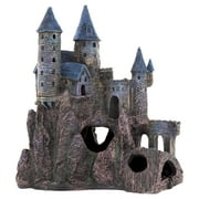 Penn-Plax Deco-Replicas Age-of-Magic Magical Blue Castle - Aquarium Resin Ornament - for Fish Tanks
