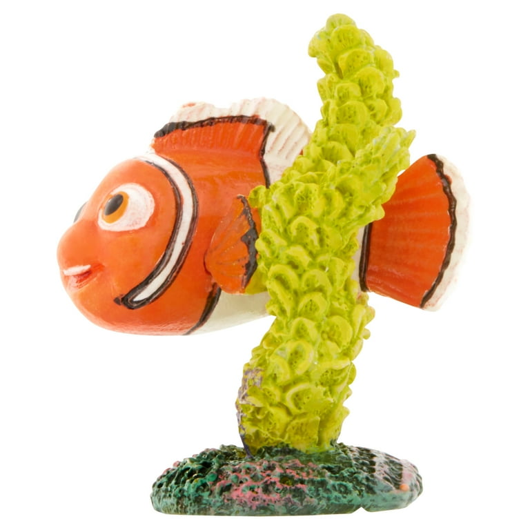 Penn-Plax Disney Finding Nemo Aquarium Ornament Orange and White
