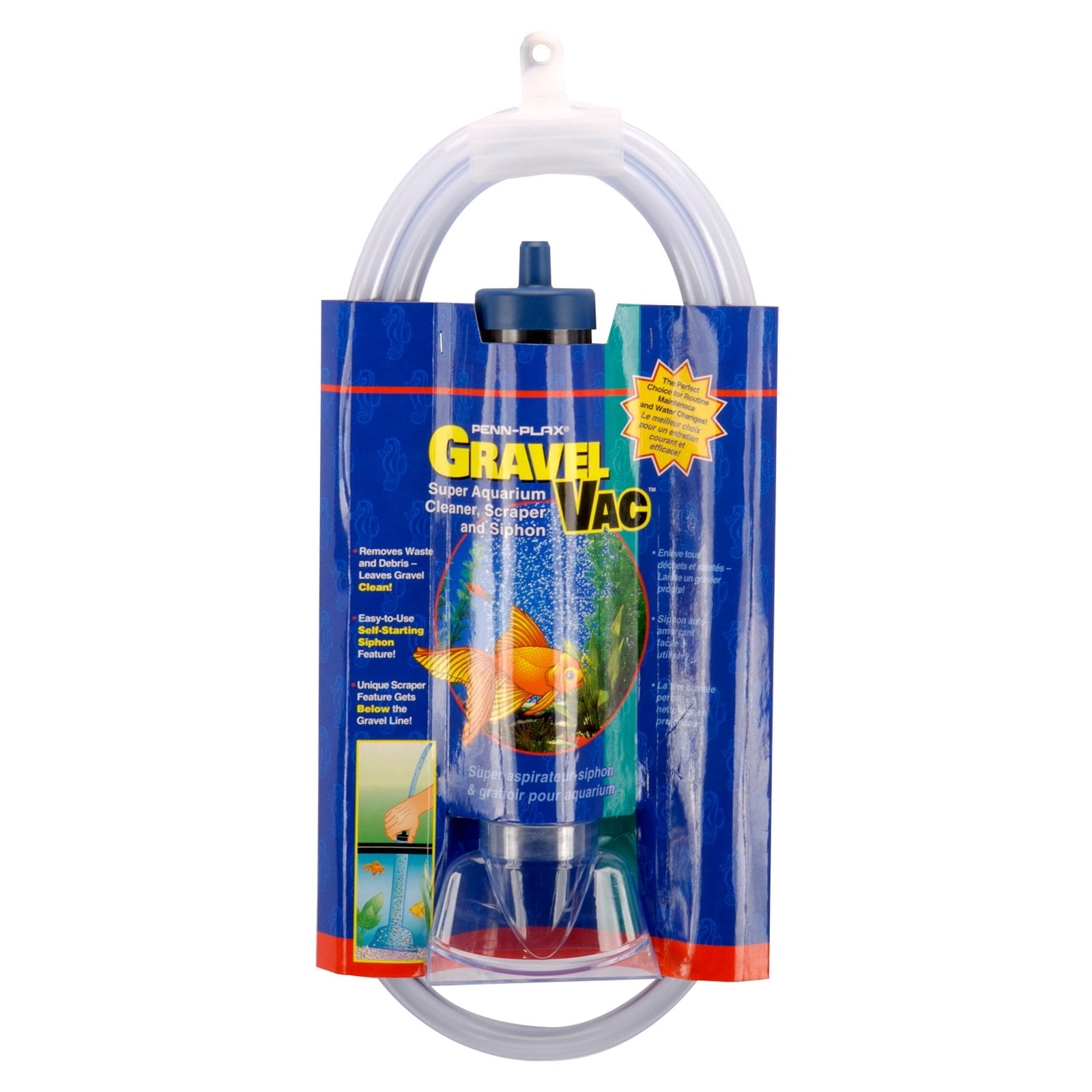 Penn Plax Gravel-Vac Aquarium Gravel Cleaner 10" Cylinder with 57" Hose ...